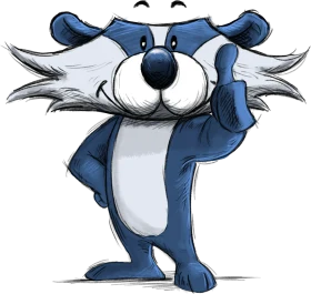 The Bablic badger mascot giving a thumbs up.